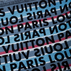 Louis Vuitton Multicolor Monogram Wool & Silk Tag Stripes Scarf