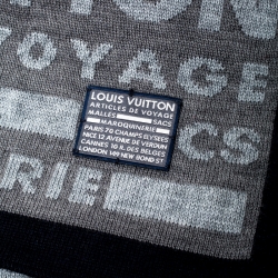 Louis Vuitton Grey Wool Article de Voyage Wool Scarf