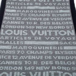 Louis Vuitton Grey Wool Article de Voyage Wool Scarf