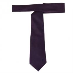 Pre Owned Louis Vuitton Purple Silk Tie
