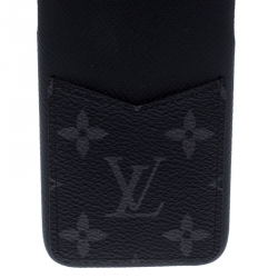 Louis Vuitton Black Monogram Eclipse Leather Xs Iphone Case 