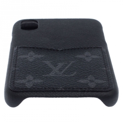 Louis Vuitton Black Monogram Eclipse Leather Xs Iphone Case 
