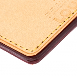 Pre Owned Louis Vuitton Beige Leather New Article-Free Card Holder           