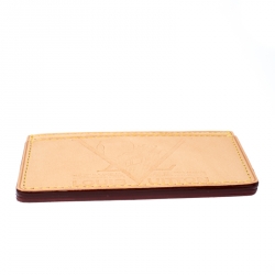 Pre Owned Louis Vuitton Beige Leather New Article-Free Card Holder           