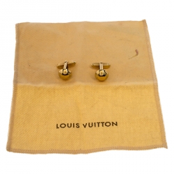 Louis Vuitton Gold Tone Cufflinks 
