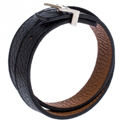 Louis Vuitton Brown, Red Leather Sign It Double Wrap Bracelet 19