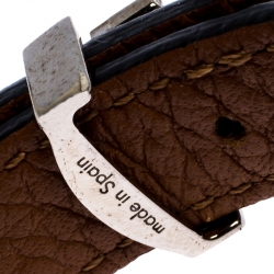 Louis Vuitton LV Initials Black/Brown Reversible Leather Double Wrap Bracelet