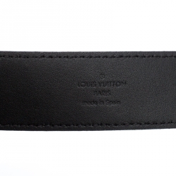 Pre Owned Louis Vuitton Black Epi Leather Buckle Belt 100CM