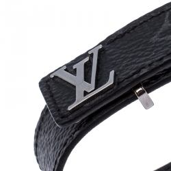 Pre Owned Louis Vuitton LV Slim Damier Graphite Monogram Canvas Bracelet