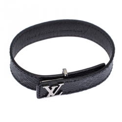 Pre Owned Louis Vuitton LV Slim Damier Graphite Monogram Canvas Bracelet