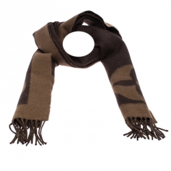 Louis Vuitton Brown Monogram Wool Muffler 