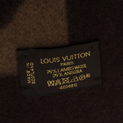 Louis Vuitton Brown Monogram Wool Muffler 
