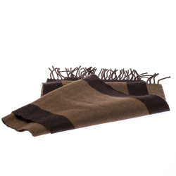 Louis Vuitton Brown Monogram Wool Muffler 