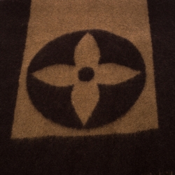 Louis Vuitton Brown Monogram Wool Muffler 