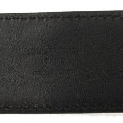 Pre Owned Louis Vuitton Damier Graphite Initials Belt 95 CM