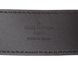 مملوكة مسبقًا Louis Vuitton Blue Taiga Leather Initiales Belt 100CM