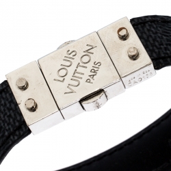 Louis Vuitton Black Damier Graphite Canvas & Leather Pull It Reversible Bracelet