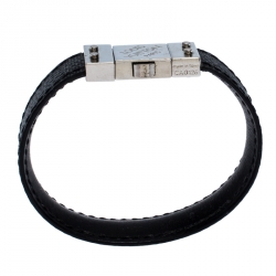 Louis Vuitton Black Damier Graphite Canvas & Leather Pull It Reversible Bracelet