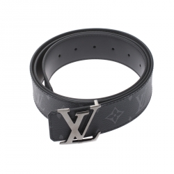 مملوكة مسبقًا Louis Vuitton Grey Eclipse Monogram Canvas Initials Belt Size 110CM