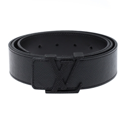 Louis Vuitton Black Taiga Leather LV Initiales Belt 95CM Louis Vuitton | TLC