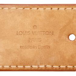 Pre Owned Louis Vuitton Brown Vachetta Mahina Leather Belt 90 CM