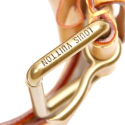 Pre Owned Louis Vuitton Brown Vachetta Mahina Leather Belt 90 CM