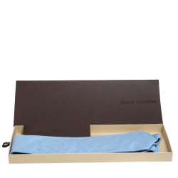 مملوكة مسبقًا ربطة عنق لوي فيتون حرير جاكارد زرقاء سماوية M