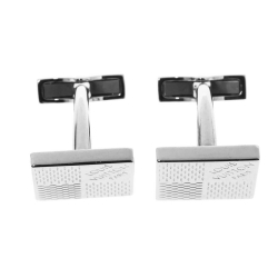 Louis Vuitton Damier Motif Silver Tone Cufflinks 