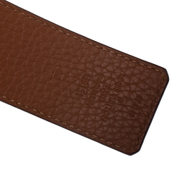 Pre Owned Louis Vuitton Black/Brown Leather Initiales Belt 90CM