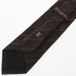 مملوكة مسبقًا Louis Vuitton Black Petit Damier Tie