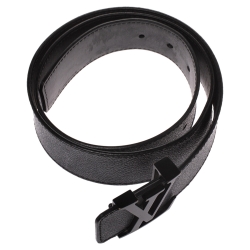 Pre Owned Louis Vuitton Damier Graphite Canvas Initiales Belt 90CM