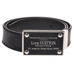 Pre Owned Louis Vuitton Damier Graphite Canvas Reversible Inventeur Belt 95CM