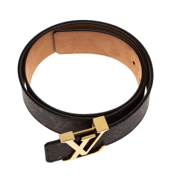 Pre Owned Louis Vuitton Monogram Canvas Initiales Belt 90CM