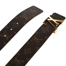 Pre Owned Louis Vuitton Monogram Canvas Initiales Belt 90CM