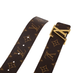 Pre Owned Louis Vuitton Mongoram Canvas Initiales Buckle Belt 90CM