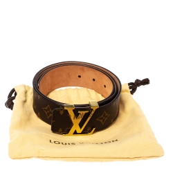 Pre Owned Louis Vuitton Mongoram Canvas Initiales Buckle Belt 90CM