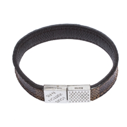 Pre Owned Louis Vuitton Brown Damier Ebene Pull It Bracelet
