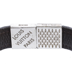Pre Owned Louis Vuitton Brown Damier Ebene Pull It Bracelet