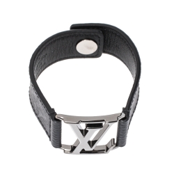 مملوكة مسبقًا Louis Vuitton Monogram Eclipse Canvas Hockenheim Bracelet Size 21