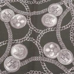 Pre Owned Louis Vuitton Black Silk Handkerchief
