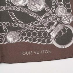 Pre Owned Louis Vuitton Black Silk Handkerchief