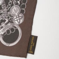 Pre Owned Louis Vuitton Black Silk Handkerchief