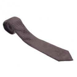 مملوكة مسبقًا Louis Vuitton Brown Monogram Mix Silk Jacquard Tie
