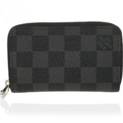 Pre Owned Louis Vuitton Damier Graphite Zippy Coin Purse
