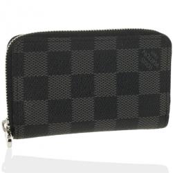 Pre Owned Louis Vuitton Damier Graphite Zippy Coin Purse