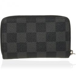 Pre Owned Louis Vuitton Damier Graphite Zippy Coin Purse