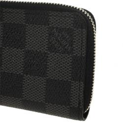 Pre Owned Louis Vuitton Damier Graphite Zippy Coin Purse