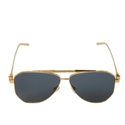 Louis Vuitton Goldtone Monogram Attitude Pilote Sunglasses (650