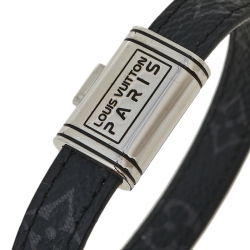 Pre Owned Louis Vuitton Eclipse Monogram Canvas Clip It Bracelet