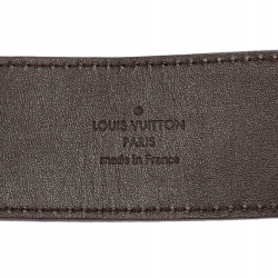 Pre Owned Louis Vuitton Damier Ebene Canvas LV Initiales Belt 90CM